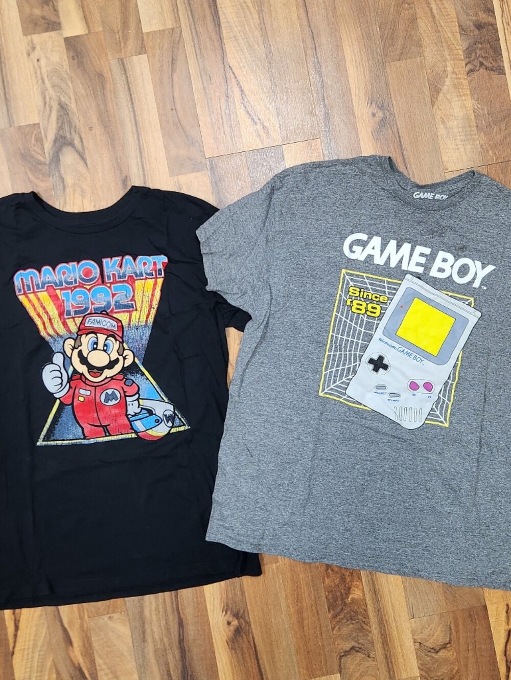 Mario Kart & Nintendo GAME BOY T-Shirt Mens XL Short Sleeve Graphic Tee